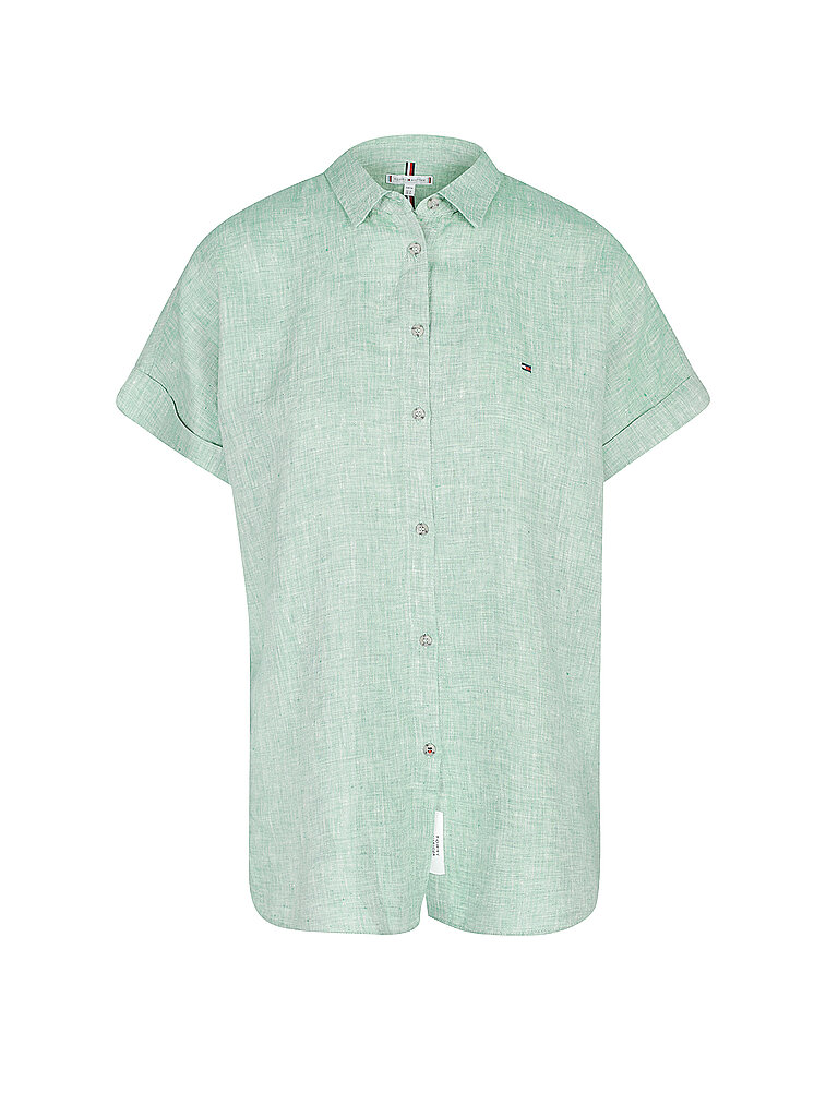TOMMY HILFIGER Leinenbluse  grün | 36